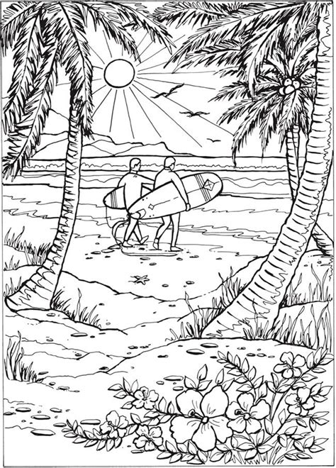 dover publications beach coloring pages summer coloring