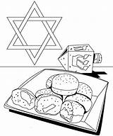 Hanukkah Pages Printable Color sketch template