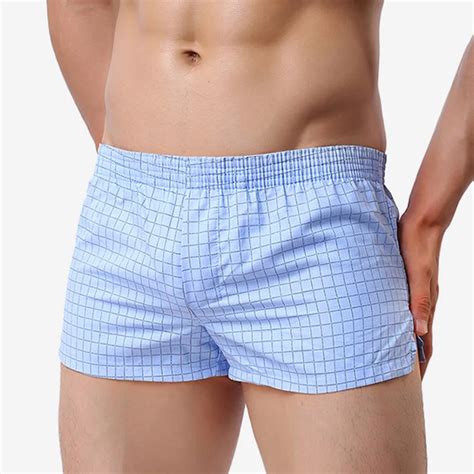 brand man cotton shorts  men print causual shorts thin soft  rise boxers homme homewear