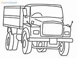 Lorry Tipper Draw sketch template
