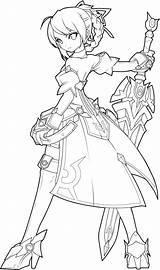 Lineart Elesis Coloring sketch template