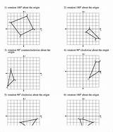 Geometry Coordinate Worksheet Worksheets Rotations Algebra sketch template