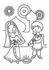 Diwali Colouring Coloring Pages Kids Happy Diya Celebrate Printable Print Celebrating Template Netart Sketch Getcolorings Card Getdrawings Malaysia Color Search sketch template