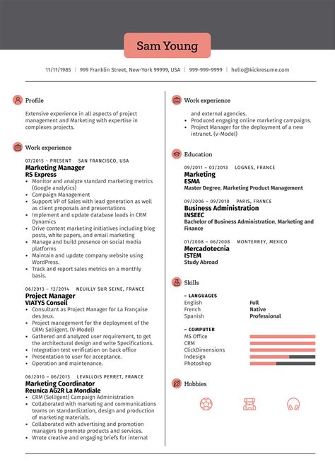 resume examples  real people marketing manager resume