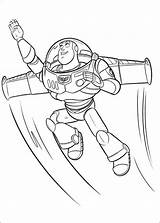 Buzz Lightyear Coloring Flying Pages Categories Printable Toy Story sketch template