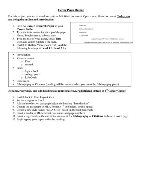 career paper outline   project   required  create