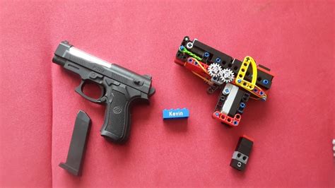 lego mini technic pistol working tutorial youtube