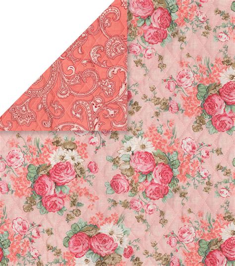 double faced pre quilted cotton fabric vintage floral joann