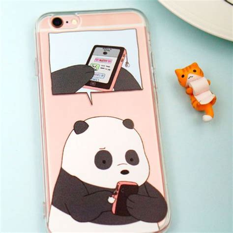 we bare bears panda cute phone case cover for iphone5 5s 6s plus in 2019 tech fundas para