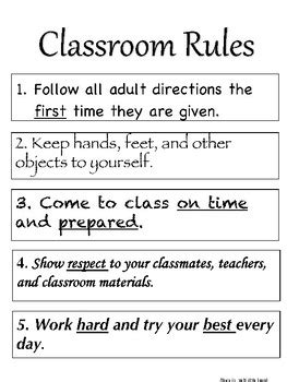 classroom rules editable template   morrisons middle tpt