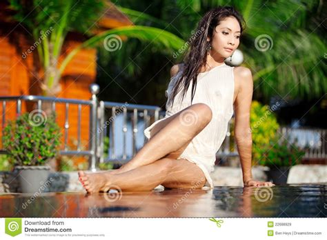 Mooie Thaise Vrouw Stock Afbeelding Afbeelding Bestaande