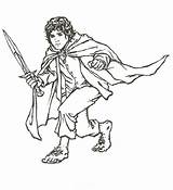 Hobbit Frodo Bestcoloringpagesforkids Bilbo Ringe Herr Baggins Colouring Ausmalen sketch template