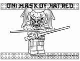 Coloring Oni Mask Pages Ninjago Hatred Harumi Lego Ausmalbilder Ausmalbild Maske Ausmalen Bricks True North Truenorthbricks sketch template