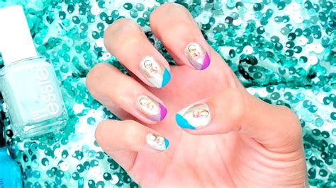 princess jasmine inspired nail art jasmine nails nail art disney nails