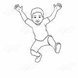 Jumping Boy Abeka Clipart Clip Line sketch template