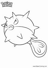 Coloring Pokemon Pages Qwilfish Printable Kids Color sketch template