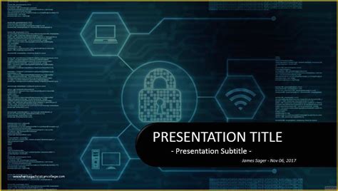 cyber security powerpoint template   security  template heritagechristiancollege