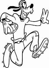 Football Goofy Playing Coloring Good Wecoloringpage Pages sketch template