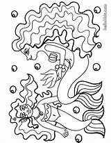 Mermaid Coloring Pages Beautiful Color Mermaids Hellokids Print Online Clipartmag sketch template