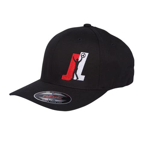 joey logano team jl solid black flex fit hat