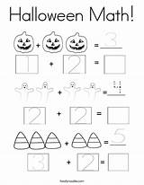 Halloween Math Coloring Fun Print Twistynoodle Addition Pumpkin Built California Usa Noodle Fractions sketch template