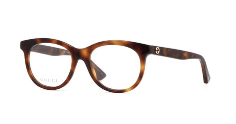 gucci gg0167o 002 eyeglasses havana brown frame 51mm