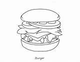 Coloring Foods Food Pages Healthy Junk Burger Drawing Kids Printable Hamburger Chicken Plate Color Mexican Computer Bacon Unhealthy Worksheets Parts sketch template