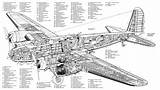 Boeing Fortress 17c Cutaway Bomber B17 Blueprint Cutaways Positions B17c Fuselage Smcars Cessna Fling Overall Gondola sketch template