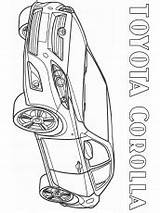 Toyota Corolla sketch template