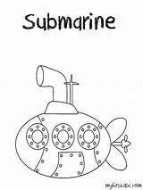 Submarine Beatles Colorare Sottomarino Bambini Biglietti sketch template