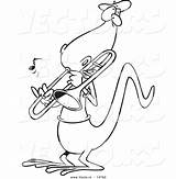 Trombone Lizard Toonaday Comptons sketch template