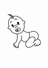 Baby Coloring Pages Coloring4free Print Toddler Child 25kb sketch template