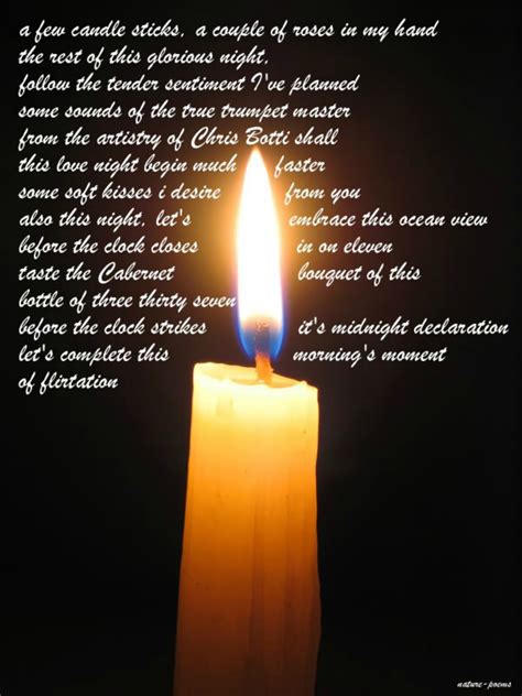 candle sticks picturesque poem