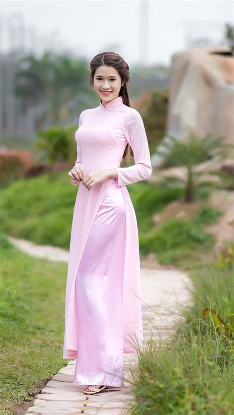 Vietnamese Long Dress Áo Dài Thời Trang Châu á Người đẹp Châu á