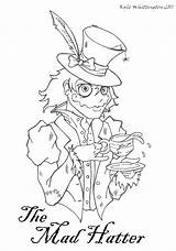 Wonderland Alice Pages Coloring Hatter Mad Getcolorings Tea Party sketch template