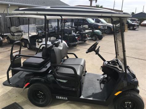 yamaha drive  quietech efi gas golf cart  passenger black golf carts electric golf