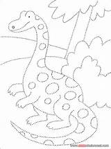 Trace Tracing Dinosaurs sketch template