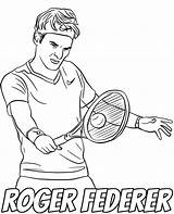 Coloring Federer Roger Tennis Topcoloringpages Sheet sketch template
