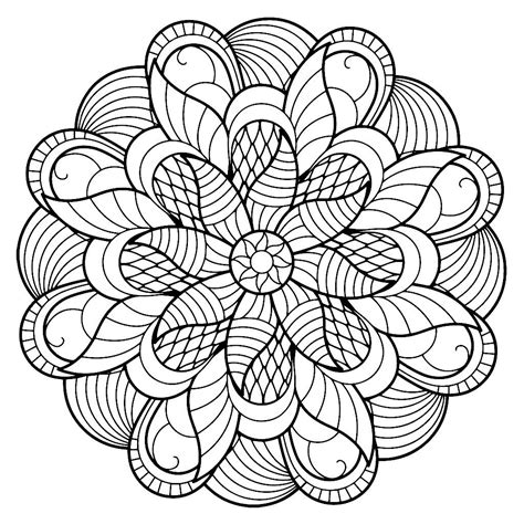 mandala page blank coloring pages