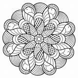 Coloring Pages Mandala Mandalas Flower Adults Blank Adult Drawing Book Print sketch template