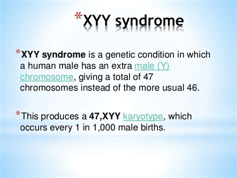xyy a genetic disorder