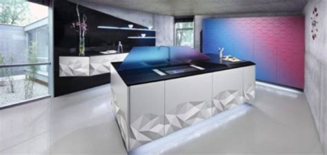 futuristic kitchen design inspired  origami digsdigs