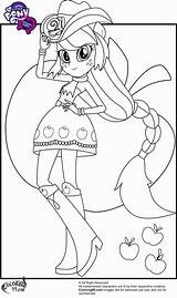 Coloring Pony Little Equestria Girls Pages Library Clipart Applejack sketch template