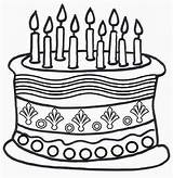 Cake Coloring Birthday Colour Colouring Pages Printable Drawing Clipart Kids Happy Clip Print Cliparts Sheets Cakes Candles Wallpaper Library Books sketch template