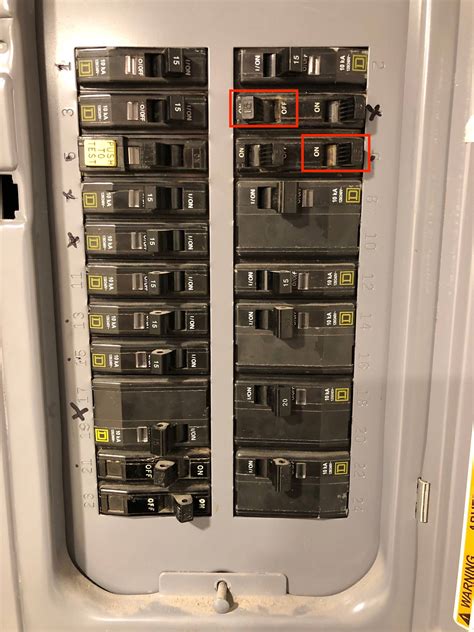 electrical     breaker  triggers main panel  breaker  stuck home