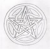 Pentagram Pentacle Darkness Coloring Wiccan sketch template