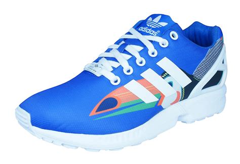 adidas originals zx flux womens trainers shoes blue fruugo