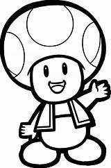 Toad Mario Coloring Pages Willpower Getcolorings Printable Toadette Color sketch template