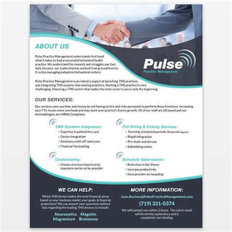 handout design pulse practice management hortons art llc