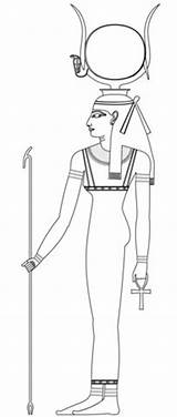 Hathor Egyptian Coloring Goddess Ancient Pages Egypt Drawings Designs Printable Supercoloring Tattoo Isis Gods sketch template